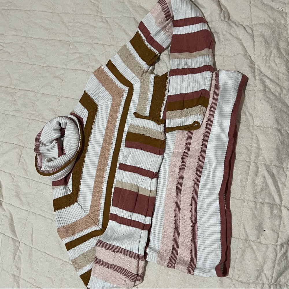 Free People Striped Turtleneck